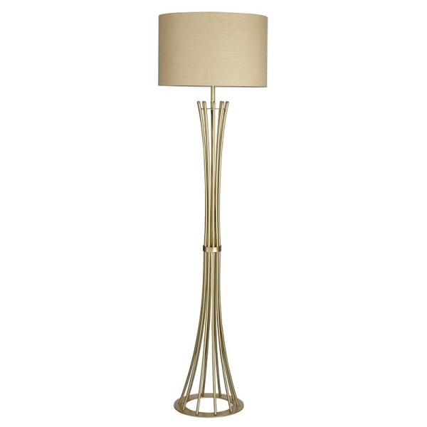 (image for) Champagne Gold floor lamp with shade